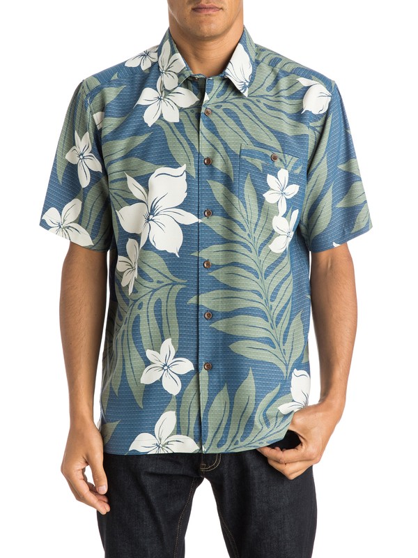 quiksilver, Waterman Shonan Short Sleeve Shirt, MAJOR BLUE (bsm0) 0 Waterman Shonan Short Sleeve Shirt AQMWT03192 Quiksilver