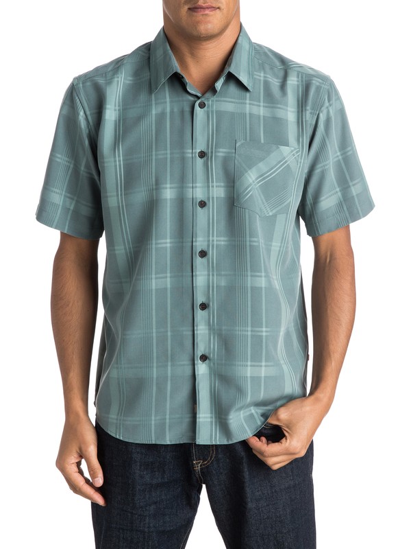 quiksilver, Waterman Clear Path Short Sleeve Shirt, BALSAM (gny0) 0 Waterman Clear Path Short Sleeve Shirt AQMWT03241 Quiksilver