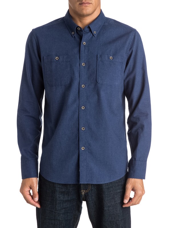 quiksilver, Waterman Driftwood Long Sleeve Shirt, INDIGO (bpz0) 0 Waterman Driftwood Long Sleeve Shirt AQMWT03246 Quiksilver