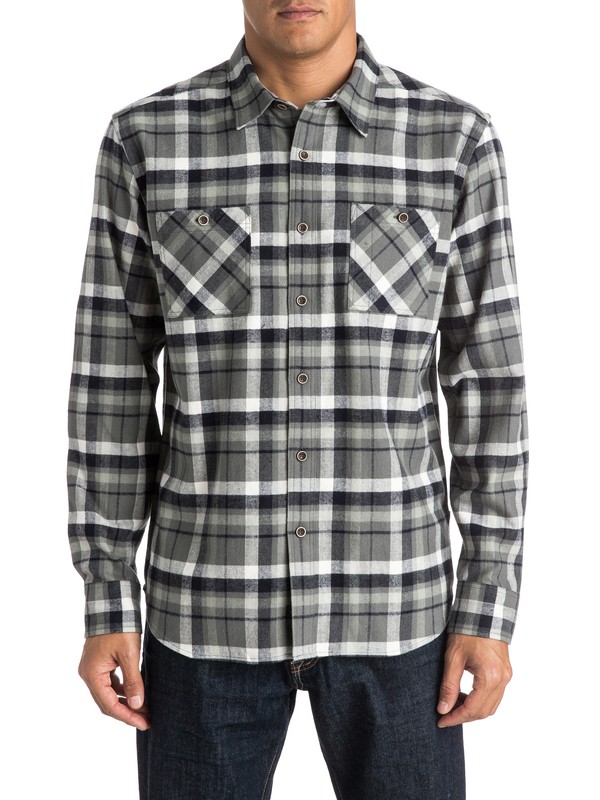 quiksilver, Hombres Camisa de Franela Manga Larga Red Eye, GUNMETAL (gun) 0 Hombres Camisa de Franela Manga Larga Red Eye AQMWT03248 Quiksilver
