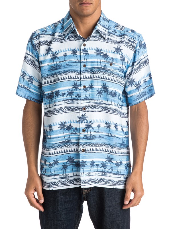 quiksilver, Waterman Power Lounge Short Sleeve Shirt, ESTATE BLUE (bsw0) 0 Waterman Power Lounge Short Sleeve Shirt AQMWT03252 Quiksilver