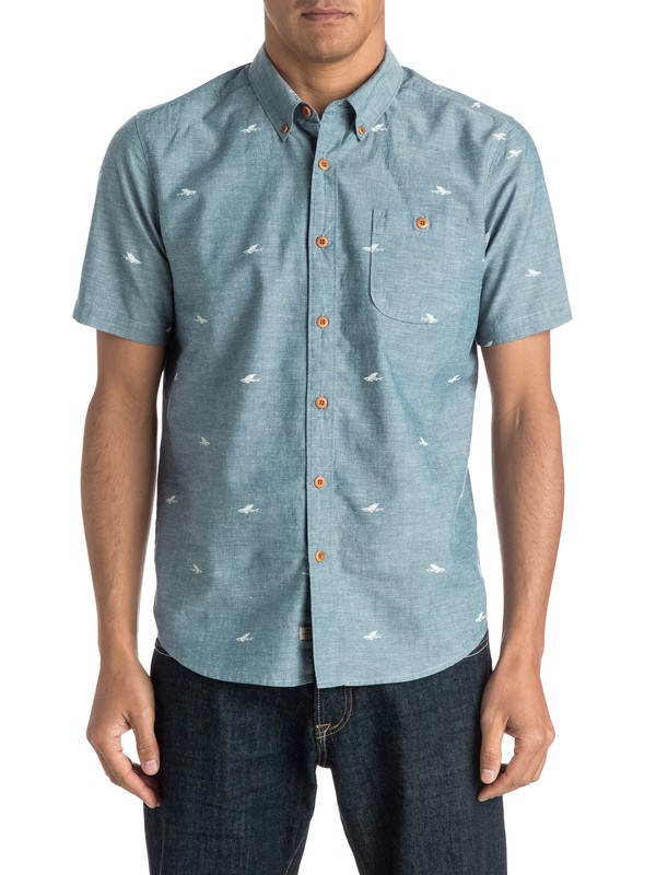 quiksilver, Waterman Post Haste Short Sleeve Shirt, ENSIGN BLUE (brd0) 0 Waterman Post Haste Short Sleeve Shirt AQMWT03258 Quiksilver