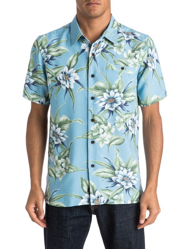 quiksilver, Waterman Kahuku Point Short Sleeve Shirt, NIAGARA (bkt0) 0 Waterman Kahuku Point Short Sleeve Shirt AQMWT03269 Quiksilver