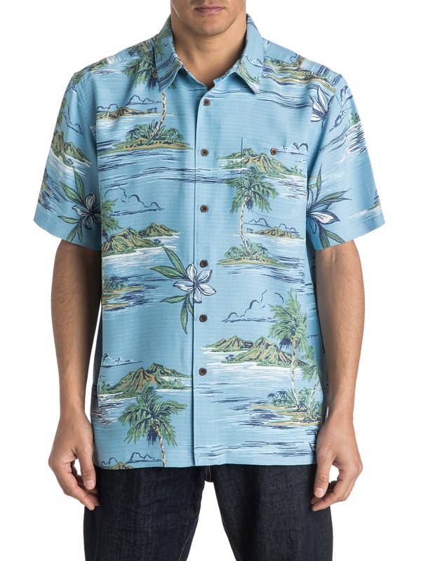 quiksilver, Waterman Tavuki Short Sleeve Shirt, NIAGARA (bkt0) 0 Waterman Tavuki Short Sleeve Shirt AQMWT03291 Quiksilver