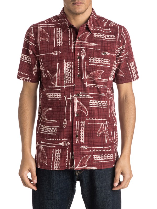 quiksilver, Waterman Foundation Short Sleeve Shirt, ROSEWOOD (rra0) 0 Waterman Foundation Short Sleeve Shirt AQMWT03293 Quiksilver