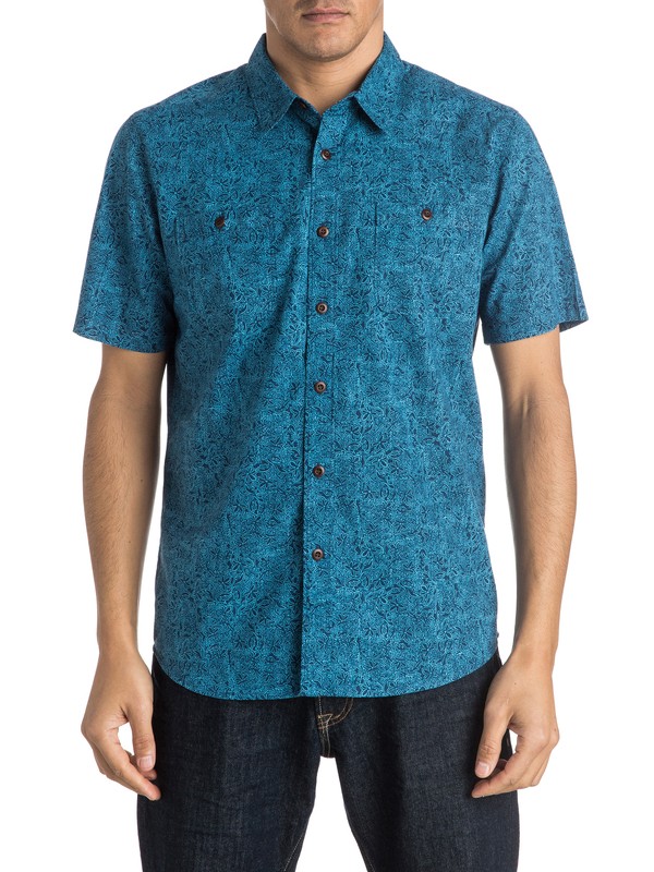 quiksilver, Waterman Chlorophyll Short Sleeve Shirt, NIAGARA (bkt0) 0 Waterman Chlorophyll Short Sleeve Shirt AQMWT03295 Quiksilver