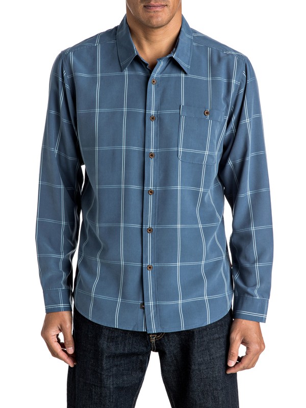 quiksilver, Waterman Slow And Steady Long Sleeve Shirt, ENSIGN BLUE (brd0) 0 Waterman Slow And Steady Long Sleeve Shirt AQMWT03308 Quiksilver