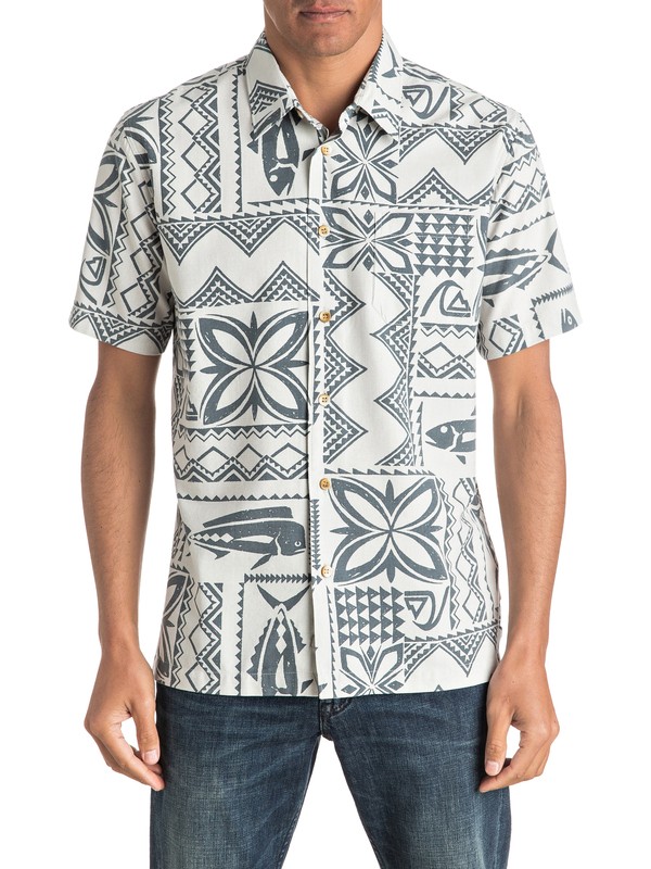 quiksilver, Waterman Fish Guru - Short Sleeve Shirt, GLACIER (sey0) 0 Waterman Fish Guru - Short Sleeve Shirt AQMWT03322 Quiksilver