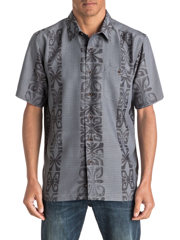 quiksilver, Waterman Tribal Rave - Short Sleeve Shirt, BLACK (kvj0) 0 Waterman Tribal Rave - Short Sleeve Shirt AQMWT03324 Quiksilver