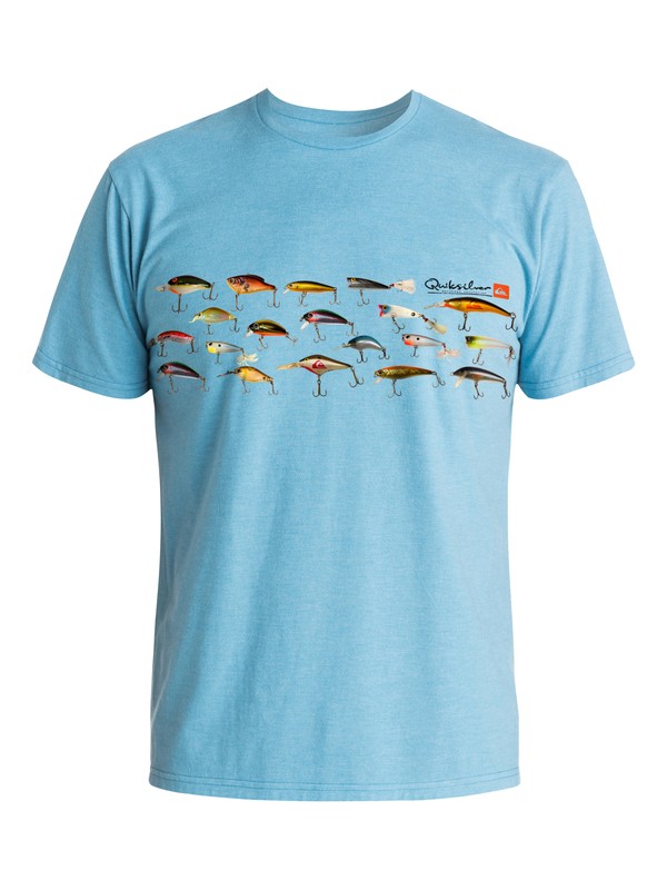 quiksilver, Mens Tacklebox Tee, NIAGARA HEATHER (bkth) 0 Mens Tacklebox Tee AQMZT03140 Quiksilver
