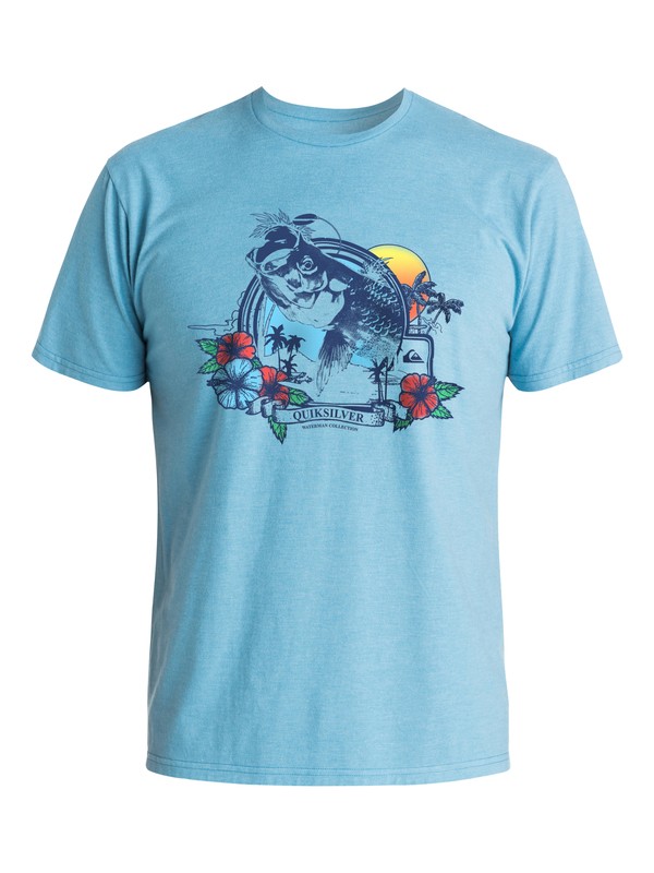 quiksilver, Mens Tarpon Tee, NIAGARA HEATHER (bkth) 0 Mens Tarpon Tee AQMZT03141 Quiksilver