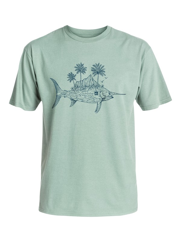 quiksilver, Mens Diamond Fish Tee, BLUE SURF (bhb0) 0 Mens Diamond Fish Tee AQMZT03145 Quiksilver