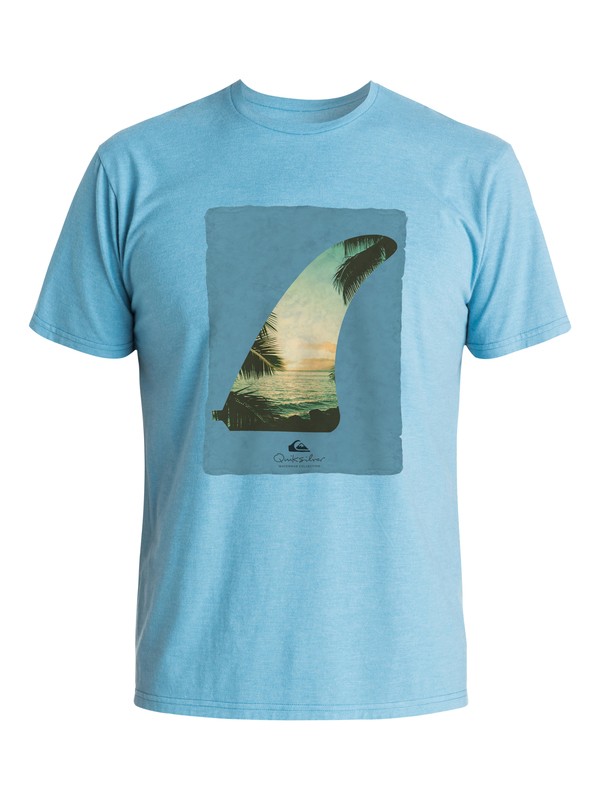 quiksilver, Mens Fin Story Tee, NIAGARA HEATHER (bkth) 0 Mens Fin Story Tee AQMZT03146 Quiksilver