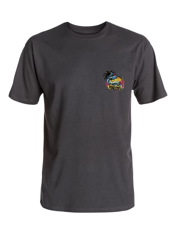 quiksilver, Waterman Fish Kitchen T-Shirt, TARMAC (kta0) 0 Waterman Fish Kitchen T-Shirt AQMZT03158 Quiksilver