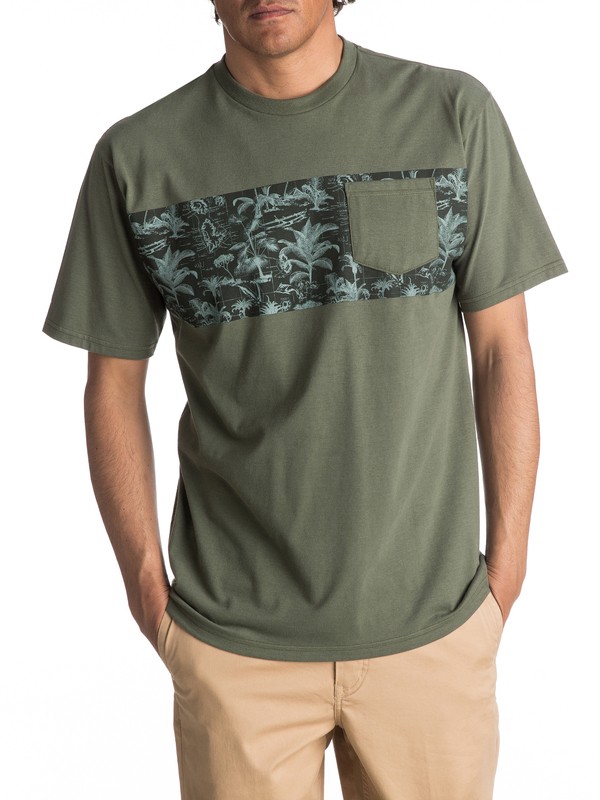 quiksilver, Waterman Island Scroll Tee, BEETLE (gqm0) 0 Waterman Island Scroll Tee AQMZT03240 Quiksilver