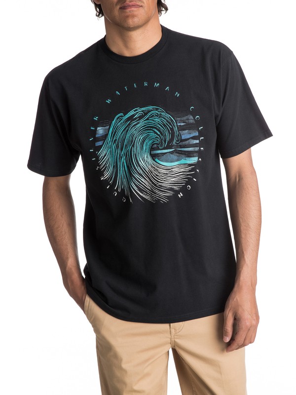 quiksilver, Waterman Talis Calif - T-Shirt, BLACK (kvj0) 0 Waterman Talis Calif - T-Shirt AQMZT03245 Quiksilver