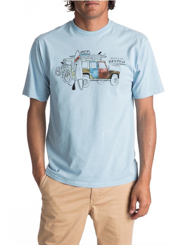 quiksilver, Men's North Trip Tee, CLEAN AIR (bgr0) 0 Men's North Trip Tee AQMZT03263 Quiksilver