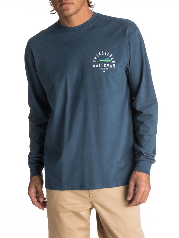 quiksilver, Men's Fish Hero Long Sleeve Tee, MAJOR BLUE (bsm0) 0 Men's Fish Hero Long Sleeve Tee AQMZT03270 Quiksilver