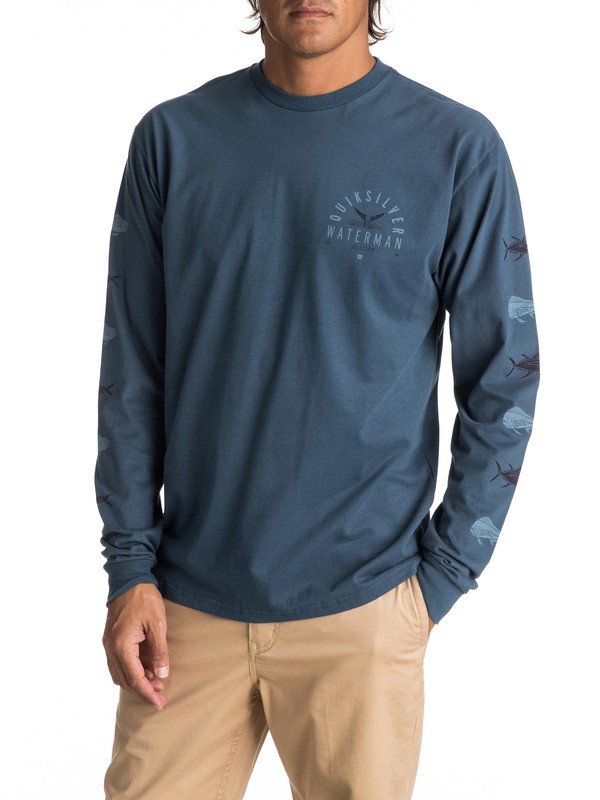 quiksilver, Hombres Camiseta de Manga Larga Fresh Catch, MAJOR BLUE (bsm0) 0 Hombres Camiseta de Manga Larga Fresh Catch AQMZT03271 Quiksilver