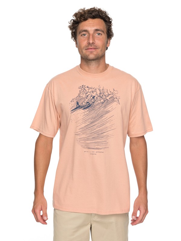 quiksilver, Waterman Big Guys Rule Tee, DUSTY CORAL (nht0) 0 Waterman Big Guys Rule Tee Orange AQMZT03274 Quiksilver