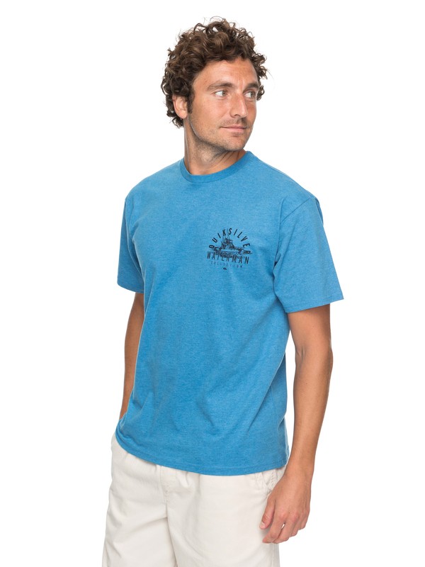 quiksilver, Waterman Tuna Charter Tee, DEEP WATER HEATHER (bpdh) 0 Waterman Tuna Charter Tee Blue AQMZT03277 Quiksilver
