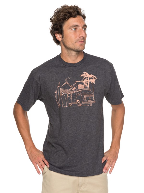 quiksilver, Waterman Kanaka Trip Tee, CHARCOAL HEATHER (ktah) 0 Waterman Kanaka Trip Tee AQMZT03279 Quiksilver