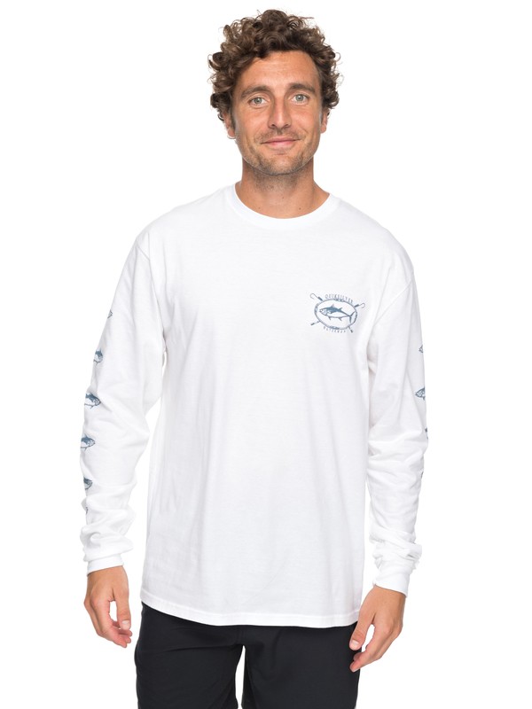 quiksilver, Waterman Thunnus Long Sleeve Tee, WHITE (wbb0) 0 Waterman Thunnus Long Sleeve Tee White AQMZT03281 Quiksilver