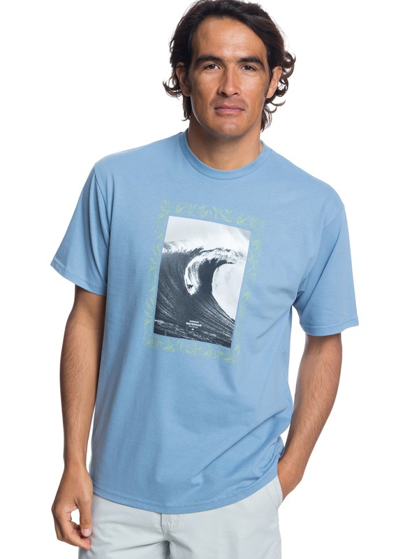 quiksilver, Waterman Nice Right T-Shirt, BLUE SHADOW (bkq0) 0 Waterman Nice Right T-Shirt Blue AQMZT03306 Quiksilver