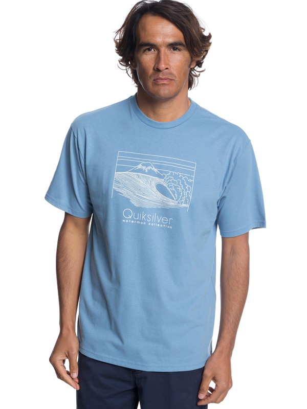 quiksilver, Waterman Sketchy Scene Tee, BLUE SHADOW (bkq0) 0 Waterman Sketchy Scene Tee Blue AQMZT03311 Quiksilver