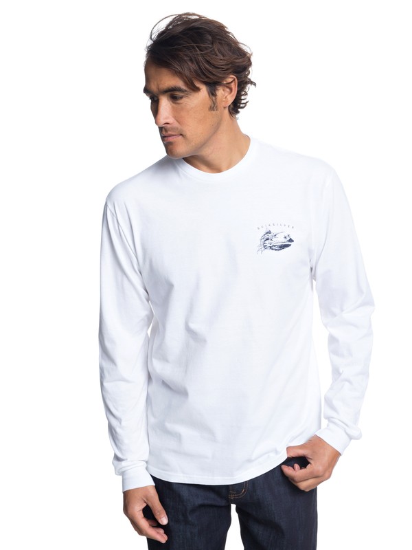 quiksilver, Waterman Sweater Long Sleeve Tee, WHITE (wbb0) 0 Waterman Sweater Long Sleeve Tee White AQMZT03314 Quiksilver
