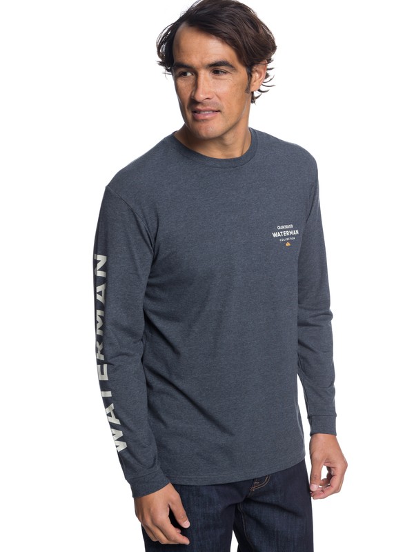 quiksilver, Waterman Righty Long Sleeve Tee, CHARCOAL HEATHER (ktah) 0 Waterman Righty Long Sleeve Tee Black AQMZT03315 Quiksilver