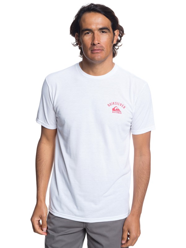 quiksilver, Stacked Up Tee, WHITE (wbb0) 0 Stacked Up Tee White AQMZT03316 Quiksilver