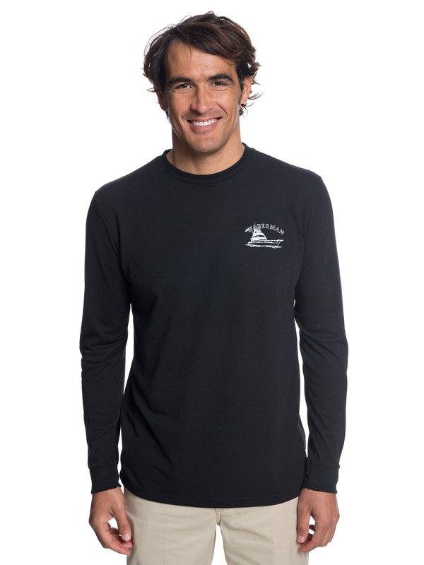 quiksilver, Waterman Lauderdale Long Sleeve T-Shirt, BLACK (kvj0) 0 Waterman Lauderdale Long Sleeve T-Shirt Black AQMZT03318 Quiksilver