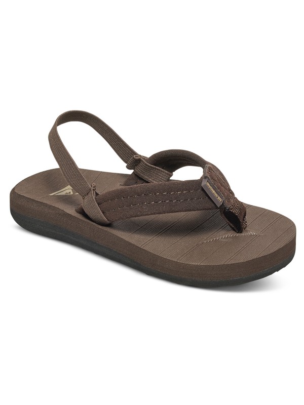 quiksilver, Boy's 2-7 Carver Suede Sandals, DEMITASSE - SOLID (ctk0) 0 Boy's 2-7 Carver Suede Sandals AQTL100003 Quiksilver