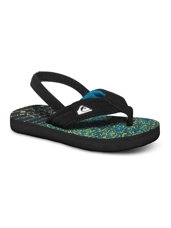 quiksilver, Boy's 2-7 Molokai Layback Sandals, BLACK/BLUE/GREEN (xkbg) 0 Boy's 2-7 Molokai Layback Sandals AQTL100004 Quiksilver