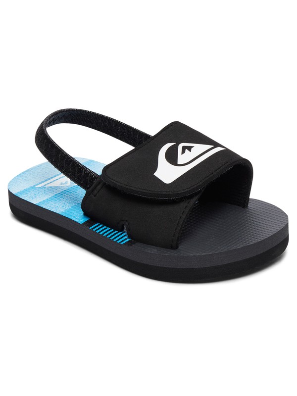 quiksilver, Molokai Layback Slide - Sandalias Slider para Bebés, BLACK/GREY/BLUE (xksb) 0 Molokai Layback Slide - Sandalias Slider para Bebés Negro AQTL100005 Quiksilver