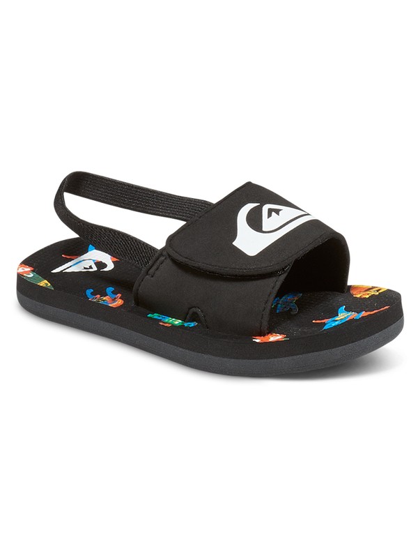 quiksilver, Molokai Layback Slide - Tongs pour Bébés, BLACK/WHITE/RED (xkwr) 0 Molokai Layback Slide - Tongs pour Bébés Noir AQTL100005 Quiksilver