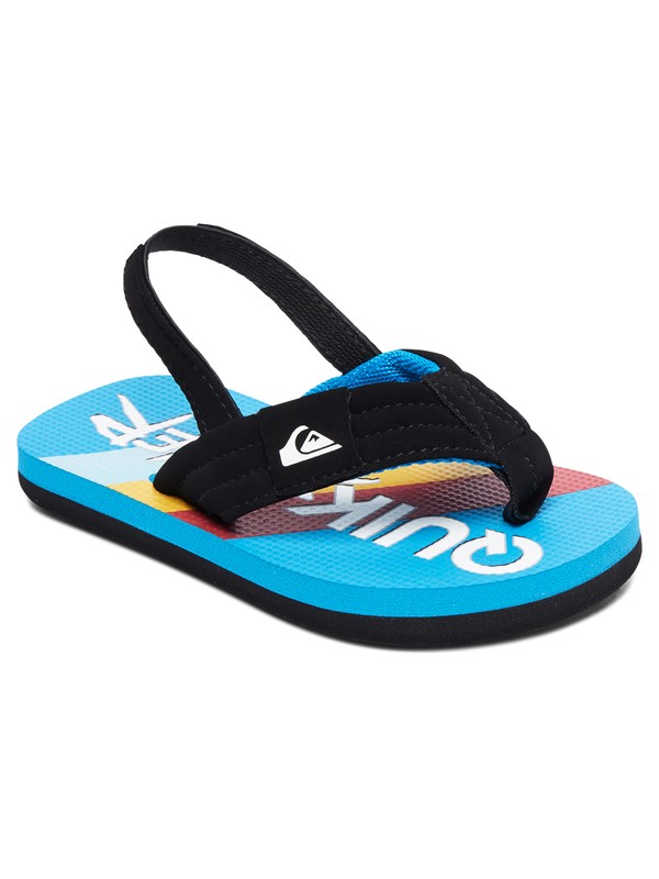 quiksilver, Boy's 2-7 Molokai Layback Sandals, BLACK/BLUE/RED (xkbr) 0 Boy's 2-7 Molokai Layback Sandals Black AQTL100056 Quiksilver