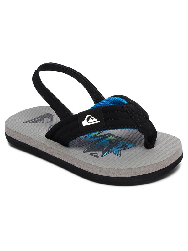 quiksilver, Boy's 2-7 Molokai Layback Sandals, BLACK/BLUE/GREY (xkbs) 0 Boy's 2-7 Molokai Layback Sandals Black AQTL100056 Quiksilver