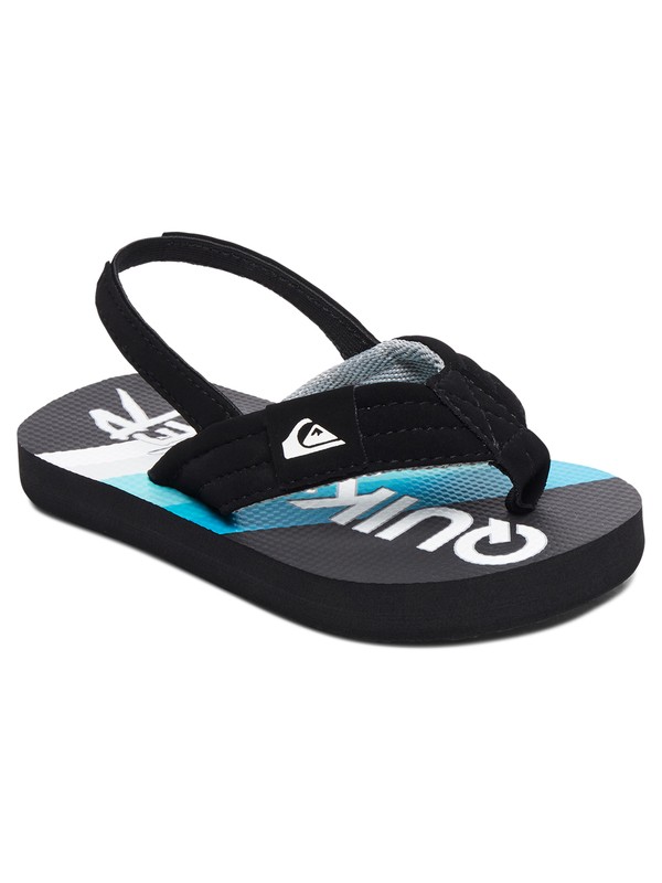 quiksilver, Boy's 2-7 Molokai Layback Sandals, BLACK/GREEN/WHITE (xkgw) 0 Boy's 2-7 Molokai Layback Sandals Black AQTL100056 Quiksilver