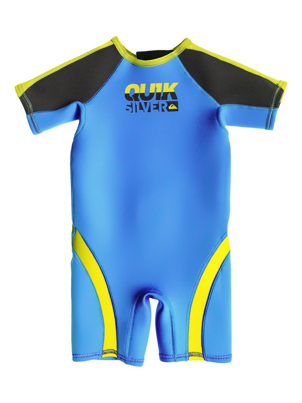 quiksilver, Syncro 1.5mm Springsuit Back Zip, BLACK/BLUE/YELLOW (xkby) 0 Syncro 1.5mm Springsuit Back Zip AQTW503000 Quiksilver