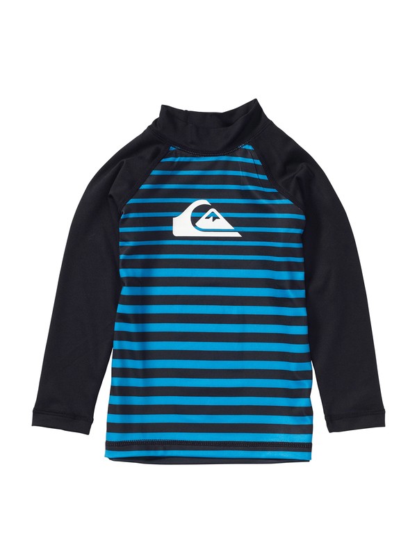 quiksilver, Toddlers Shutter Long Sleeve Rashguard, CYAN (cyn) 0 Toddlers Shutter Long Sleeve Rashguard AQTWR00001 Quiksilver