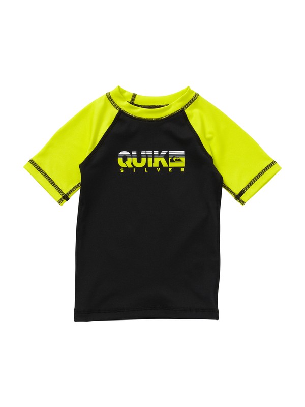 quiksilver, Boys 2-4 Extra Extra Short Sleeve Rashguard, BLACK/GREEN (xkkg) 0 Boys 2-4 Extra Extra Short Sleeve Rashguard AQTWR00010 Quiksilver