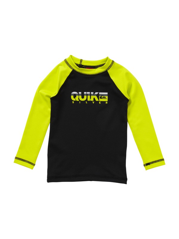 quiksilver, Boys 2-4 Extra Extra Long Sleeve Rashguard, BLACK/GREEN (xkkg) 0 Boys 2-4 Extra Extra Long Sleeve Rashguard AQTWR00011 Quiksilver