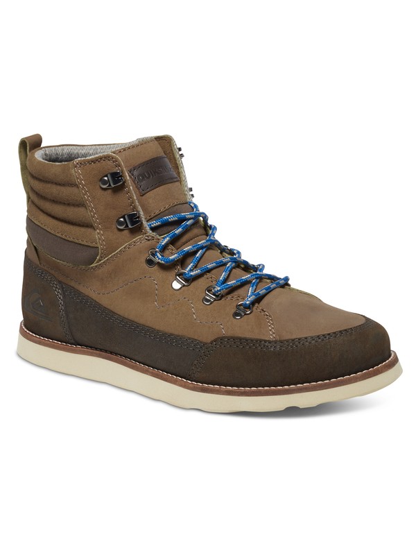 quiksilver, Acllas - Boots en Cuir, BROWN/BROWN/BLUE (xccb) 0 Acllas - Boots en Cuir AQYB700017 Quiksilver
