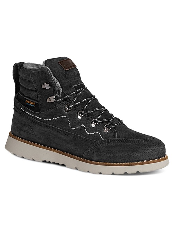 quiksilver, Acllas - Boots en Cuir, BLACK/BLACK/BROWN (xkkc) 0 Acllas - Boots en Cuir Noir AQYB700017 Quiksilver