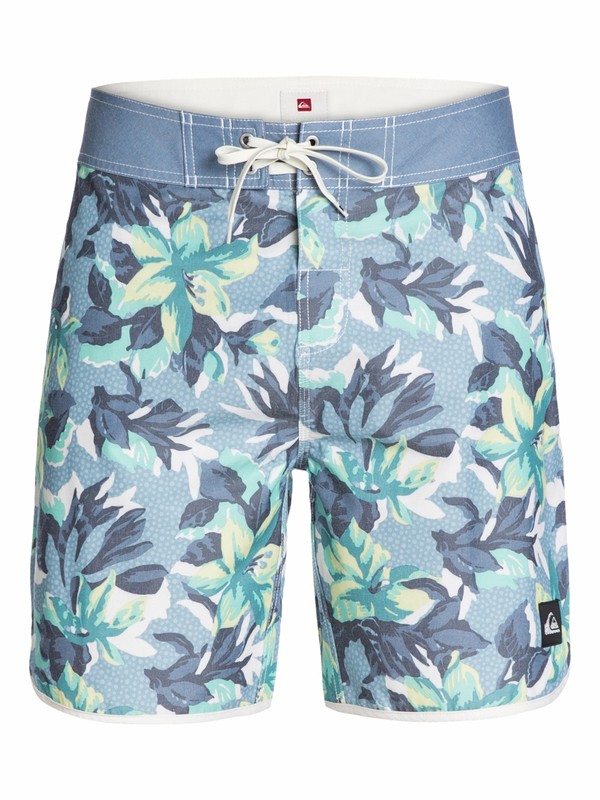 quiksilver, FLORAL SCALLOP A18, FLORAL SCALLOP WASHED NAVY (brq6) 0 FLORAL SCALLOP A18 AQYBS03098 Quiksilver