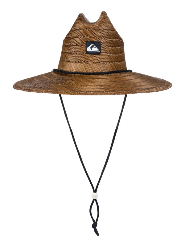 quiksilver, Pierside Straw Lifeguard Hat, DARK BROWN (ctf0) 0 Pierside Straw Lifeguard Hat Brown AQYHA00145 Quiksilver