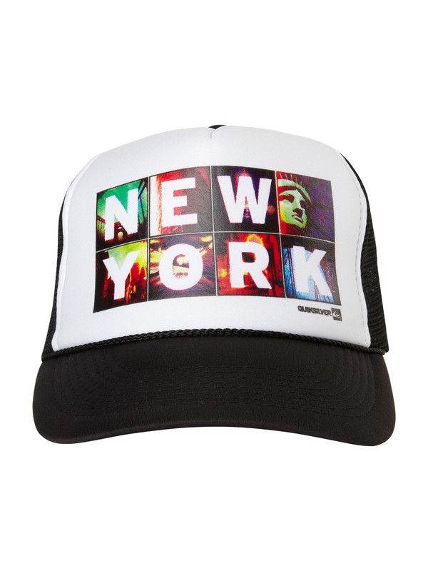 quiksilver, NY ICONS TRUCKER, WHITE (wbb0) 0 NY ICONS TRUCKER AQYHA00290 Quiksilver