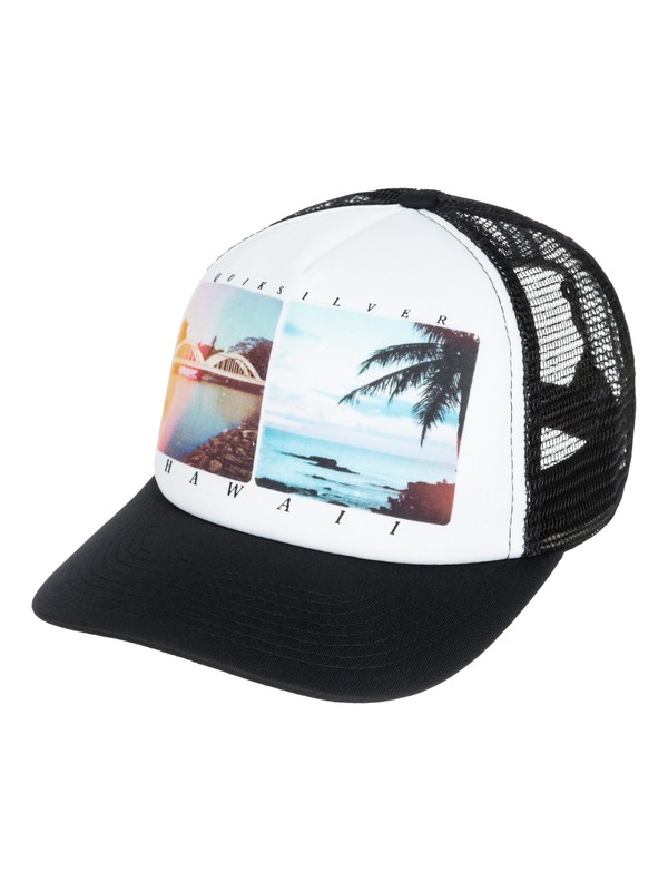 quiksilver, Reset Trucker Hat, WHITE (wbb0) 0 Reset Trucker Hat AQYHA03168 Quiksilver